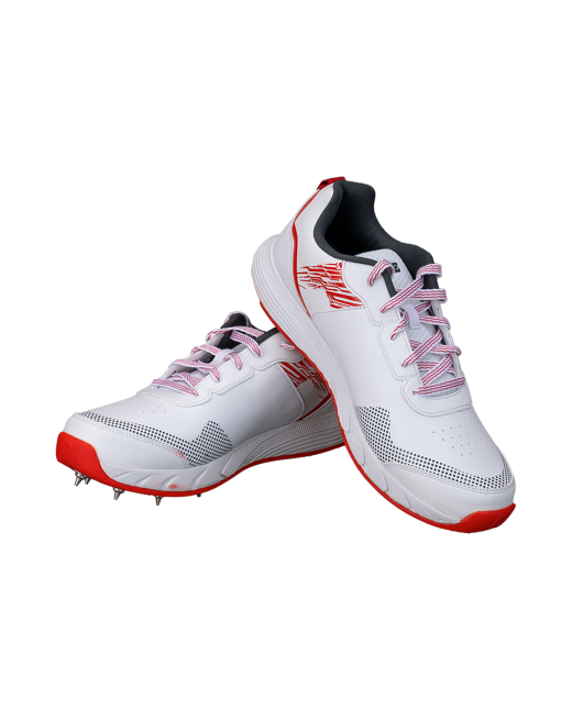 Cannon Batting Spikes (White & Red Without Strap)